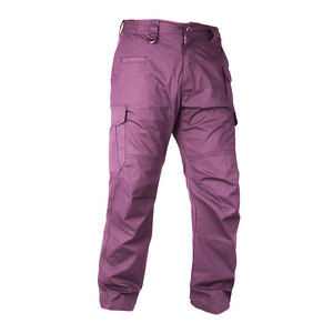 Pantalon cargo vert olive pour homme, plusieurs poches, style workwear en toile, respirant, poids moyen, coupe droite, fermeture boutonnée - Product Image 5