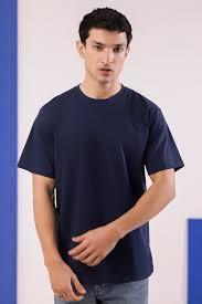 Camiseta Azul Marino Personalizada para Hombre |   Camiseta de Cuello Redondo 100% Algodón de Peso Pesado 220-260 GSM |   Antiarrugas Ecológico Premium - Product Image 2
