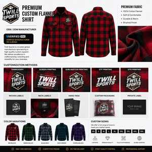 Men's Plus Size Woven Flannel Shirt Regular Fit Casual Full Sleeve <b>Button</b> Collar 100% Cotton Heat-Transfer Printed Winter - Product Image 2