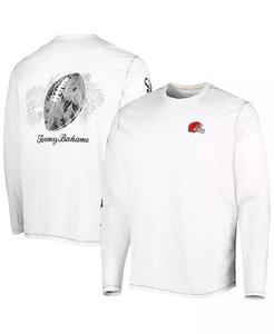 เสื้อยืดแขนยาวผู้ชายสีขาวคลีฟแลนด์สีน้ำตาล laces | Tommy Bahama - Product Image 1