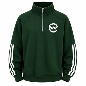 Quarter Zip Unisex Streetwear Vintage Turtleneck Pullover 100 Cotton Fleece Lined Half Zip <b>Jumper</b> Top Selling C Waterproof - Product Image 2