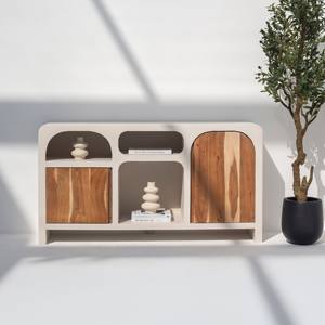 Aparador de Madera Crema Arqueado Vandana Pebble Grand para Interiores y Exteriores Modernos y Elegantes - Product Image 1