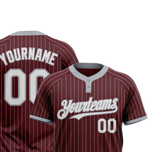 Maillot de baseball/softball sublimé jaune-vert uni pour homme, manches courtes, col en V, pull-over, uniforme d'équipe personnalisé, 100 % polyester - Product Image 3