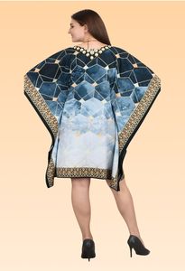 Vestido Kaftan Elegante para Mujer – Kaftan Holgado Estampado para la Colección de Verano - Product Image 4