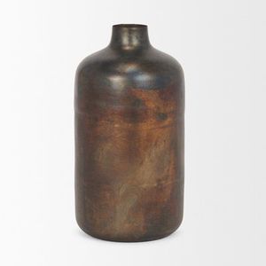 Vase de table rustique en bronze fait main avec finition antique - Product Image 6