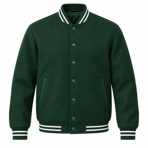 Veste universitaire à capuche en toile 100 % laine de haute qualité pour homme, col rabattable personnalisé, imperméable, style urbain hivernal - Product Image 5