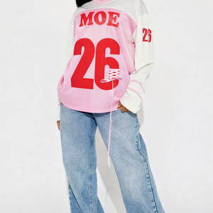 Maglia da Football Americano Personalizzata Premium per Donna, Oversize in Rete, con Numero Ricamato, Pesante, Stile Americano - Product Image 6