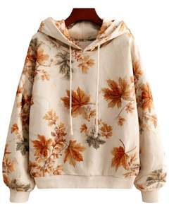 Sudadera con Capucha para Mujer, Diseño Paisley Beige Personalizado, Felpa de Algodón, Estilo Casual, Fabricante Personalizado, Proveedor de Ropa Urbana al por Mayor - Product Image 1