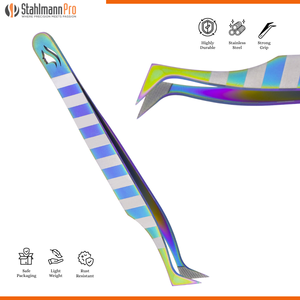 Pinzas para Pestañas de Alta Calidad, Profesionales, con Logotipo Personalizado, Duraderas, de Acero Inoxidable, con Puntas Dentadas, Agarre Perfecto, Cuidado de la Belleza de los Ojos - Product Image 5