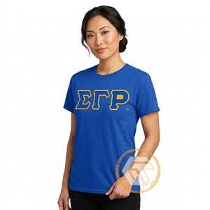 Camiseta de la Hermandad Femenina GREEK TREASURES Sigma Gamma Rho, 100% Algodón Jersey, Cuello Redondo, Manga Corta, Antiarrugas, para Verano - Product Image 3