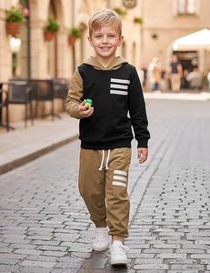 Proveedor de Ropa Infantil al por Mayor con Logotipo Personalizado, OEM, ODM, Conjunto a la Moda de Estilo Urbano, Elástico - Product Image 3