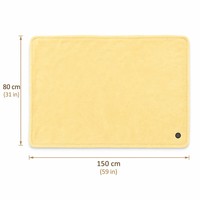 Couverture chauffante 80x150cm en polaire douce, alimentée par USB, 3 niveaux de chaleur, lavable en machine, pour les voyages