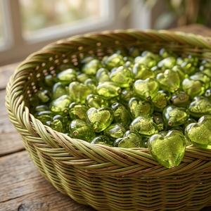Cuentas de Vidrio Plateadas en Forma de Corazón de 18 mm |   Cuentas Sueltas Negras, Rojas, Blancas y Plateadas para la Fabricación de Joyas y Manualidades Decorativas - Product Image 2