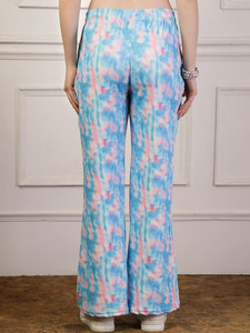 Nouveau pantalon de jogging tie-dye à taille élastique et cordon de serrage, motif floral, en coton tricoté, pour l'automne - Product Image 4