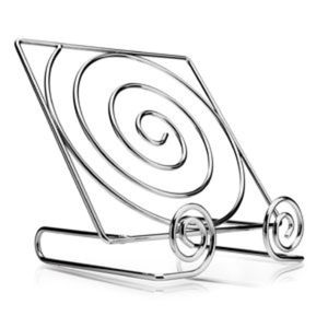 Nouveau support décoratif en acier pour livres de cuisine, couleur argent, pour la maison, le bureau, le salon, décoration, support pour livres - Product Image 1