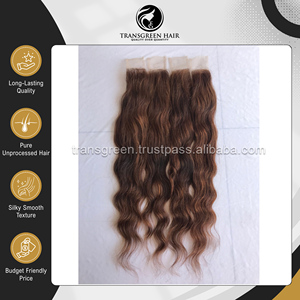 Revendeur de Confiance Proposant la Meilleure Qualité 100% Cheveux Alignés dans le Sens de la Cuticule # 2 fermetures en dentelle ondulée mongole – Extension de cheveux humains 2x6 - Product Image 6