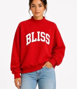 Sweat-shirt essentiel pour femme à col montant, coupe oversize, décontracté, avec logo frontal, en coton, pull confortable, style streetwear - Product Image 5