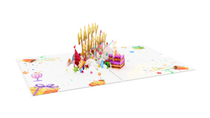 3D Pop Up 3D Cat In Box Music And Light Birthday Greeting Cards Perfect Gift for Friends with Envelope - Product Image 3