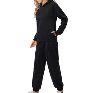 Wholesale <b>Plain</b> <b>Tracksuits</b> for Women's Customized Fashionable Women's 2-Piece Outdoor Jogging <b>Tracksuit</b> Set for Winter OEM Size - Product Image 3