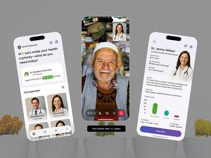 แอปมือถือสำหรับดูแลสุขภาพที่ดีที่สุดเชื่อมต่อกับผู้ป่วยแพทย์ telemedicine โซลูชั่นปลอดภัยรวดเร็ว Mac แอนดรอยด์เว็บสต็อก - Product Image 4