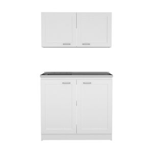 Set di Mobili da Cucina Bianchi a Due Ripiani Zurich - Product Image 2