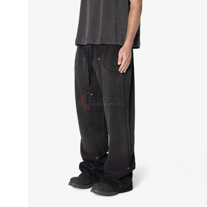 Pantalon de survêtement unisexe coupe droite pour l'hiver, avec braguette boutonnée, respirant, décontracté, personnalisable, fabrication OEM en gros - Product Image 1