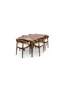 Mesa de Comedor Moderna de Madera Premium para 6 Personas, Diseño Rectangular de Mediados de Siglo, Muebles de Comedor Estables y Resistentes para Restaurante y Hogar - Product Image 5