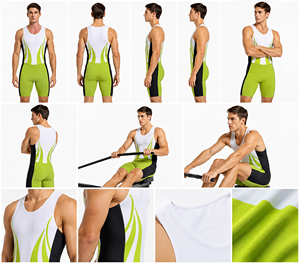 Maillot et short d'aviron sur mesure Unisuit une pièce pour les équipes d'aviron du collège et du club - Product Image 6