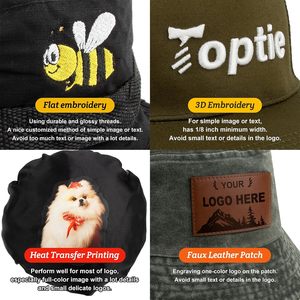 2025 Sports Sun Hat bordado Boonie Bucket gorra de pesca con correa para la barbilla y Snap up lados - Product Image 5