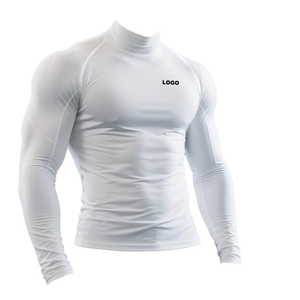 Custom Men's Compression <b>Mock</b> <b>Neck</b> Shirt Long Sleeve Quick Dry Gym Fitness Base Layer OEM ODM Private Label Apparel - Product Image 6