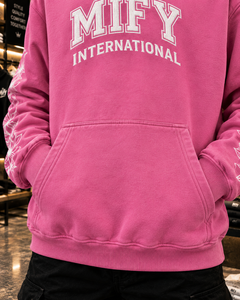 Sudadera con Capucha Nueva al por Mayor 2026 con Logotipo Personalizado Serigrafiado, Sudadera Rosa Oversize, Sudadera Premium Estilo Urbano - Product Image 4