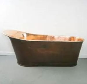 Tub Luxury Oil Rubbed Bronze Hot Tub Double Slipper Free Standing Modern Design for Bathroom for Villas - Product Image 1