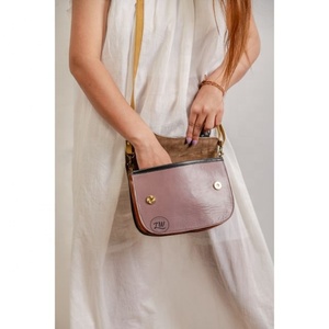 LW-Bolso cruzado de piel auténtica para el hombro, bolsa de cuero genuino personalizable, multicolor - Product Image 3