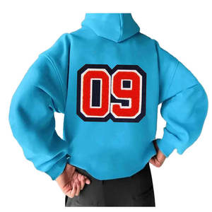 Sudadera con capucha oversize de algodón con cremallera, efecto desgastado, bordado y parches, lavado ácido y efecto descolorido por el sol, estilo streetwear premium - Product Image 5