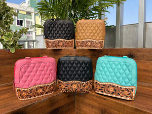 Bolso bandolera con cremallera de cuero acolchado con entramado de diamantes para mujer, bolso de hombro de diseñador de lujo - Product Image 4