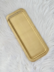 Handmade Brass Serving Tray for Home Decor Luxury Decorative <b>Tabletop</b> Organizer Dining Table Centerpiece Hospitality and Hotel - Product Image 3
