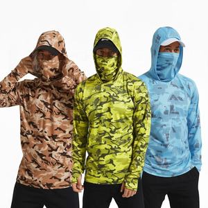 Vêtements de pêche personnalisés avec protection UV UPF50, séchage rapide, chemises et shorts à capuche pour la pêche, ensemble de chemises de pêche à manches longues pour hommes - Product Image 3