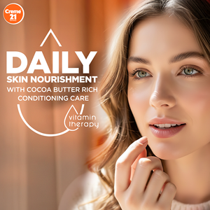 Crema 21 con Manteca de Cacao y Vaselina, 300 ml, Humectante Multiusos para el Cuidado del Cuerpo y Labios - Product Image 5