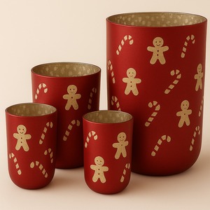 Juego de Portavelas Redondos de Vidrio Dorado con Caja de Regalo, Resistentes al Calor, Reutilizables, Decoración Navideña para el Hogar - Product Image 3
