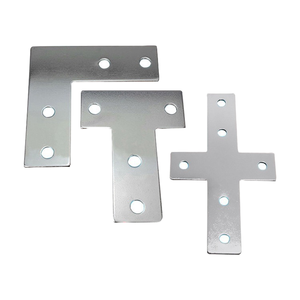 Connecteur en T pour profilés en aluminium – Support d'angle plat et plaque d'angle pour assemblage de profilés – Connecteur de joint en T - Product Image 1