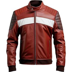 Blouson de moto en cuir PU pour homme, design moderne, vêtements de moto élégants, vêtements décontractés, vêtements d'extérieur tendance - Product Image 1