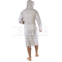 Pure Series Logo personnalisé peignoirs de luxe en coton turc pour femmes hommes Robes d'hôtel à capuche absorbantes légères avec glands