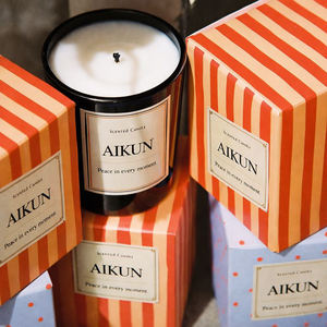 Bougie aromatique personnalisée AIKUN, bougie parfumée en cire de soja naturelle avec emballage à étiquette privée pour mariage - Product Image 4