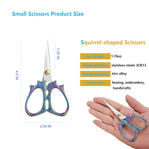 Tijeras de bordado de alta calidad para cortar telas con precisión, tijeras artesanales de acero inoxidable duraderas para suministros de costura - Product Image 3
