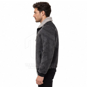 Comfortable High Quality Winter <b>Sherpa</b> <b>Jacket</b> with Front Logo Customized Fit Modern Design for Daily Outdoor Use - Product Image 2