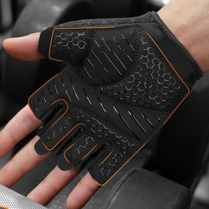 Men Weightlifting <b>Gloves</b> Wrist Support Strap Mesh Gym Training Mitts Heavy Duty Powerlifting Fitness Grip Protection <b>Gloves</b> - Product Image 2