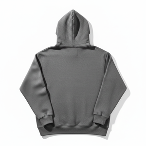 Sudadera con Capucha Gris para Hombre, Corte Regular, Color Sólido, Informal, Manga Larga, Forro Polar, Ropa de Otoño - Product Image 2