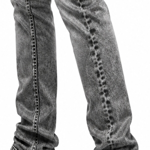 Jean en denim délavé pour homme, coupe slim, toucher extensible doux, style déchiré, taille classique, poches fonctionnelles, jean décontracté en coton - Product Image 6