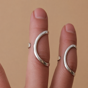 Modern Arthritis Finger Splint <b>Adjustable</b> Sterling <b>Silver</b> Plated Brass <b>Ring</b> for Engagement Wedding & Anniversary Gift - Product Image 2