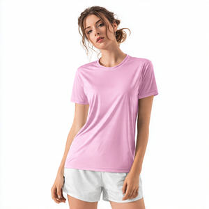Camiseta Deportiva de Secado Rápido con Hombros Caídos para Mujer, Ajuste Delgado, 100% Poliéster - Product Image 2